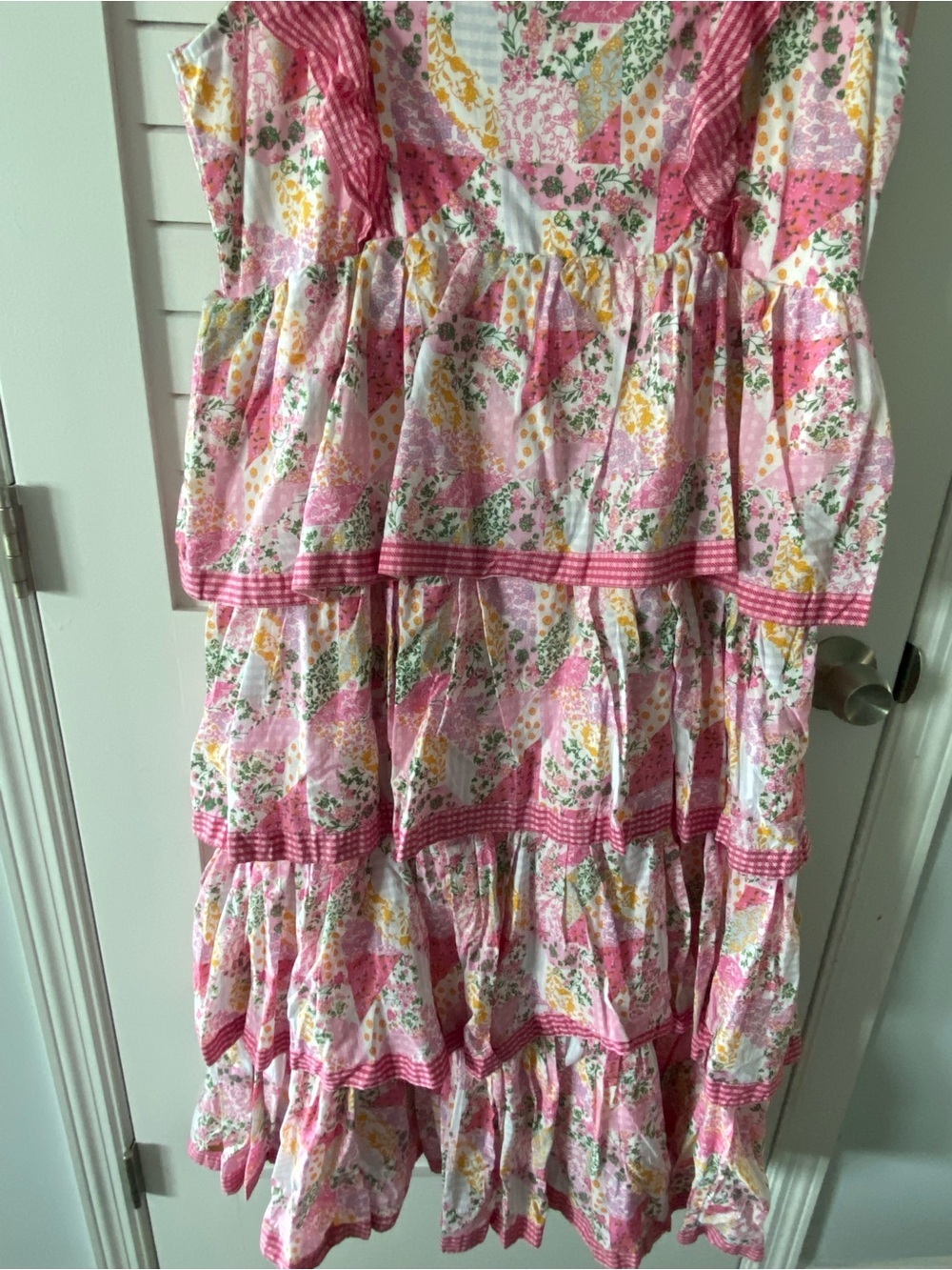 Simply Southern Hailey Quilted Pattern Dresses Pink and Blue Cottagecore NWT - Picture 8 of 10